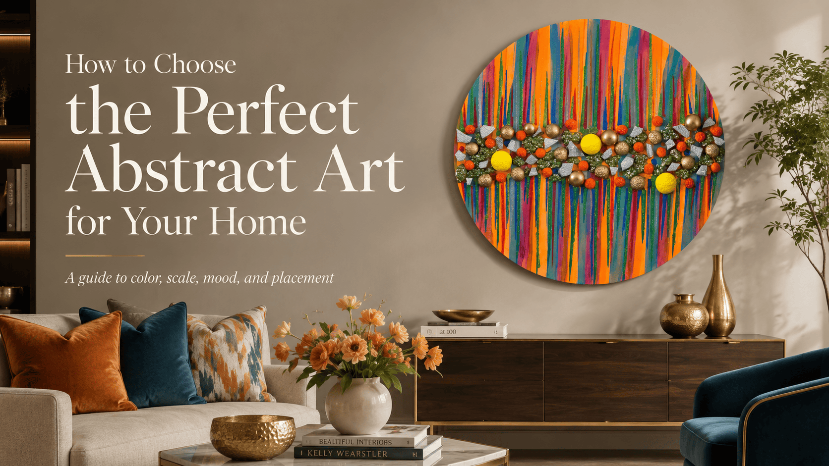 Luxury interior room with original CatArts wall art