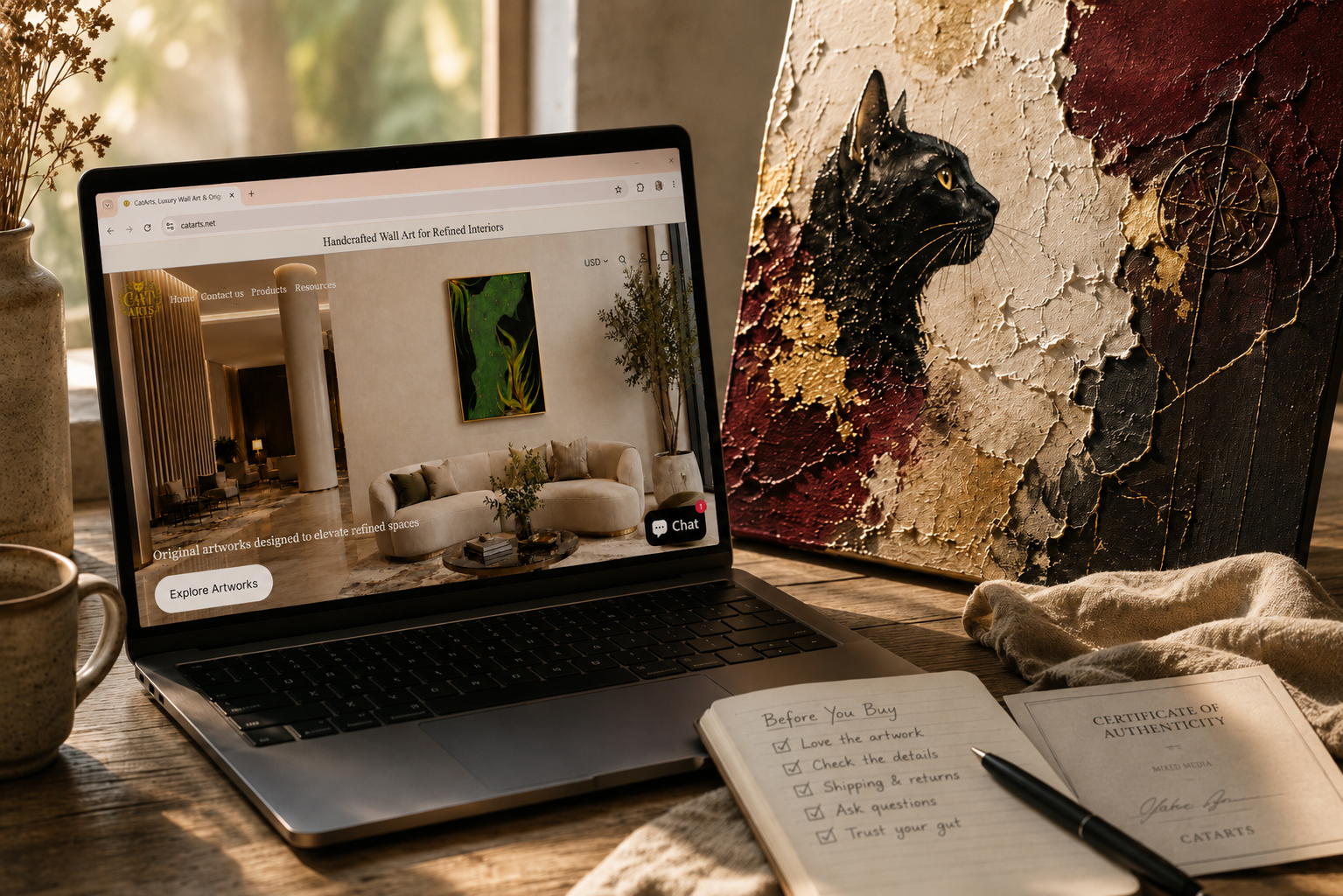 Buying mixed-media art online