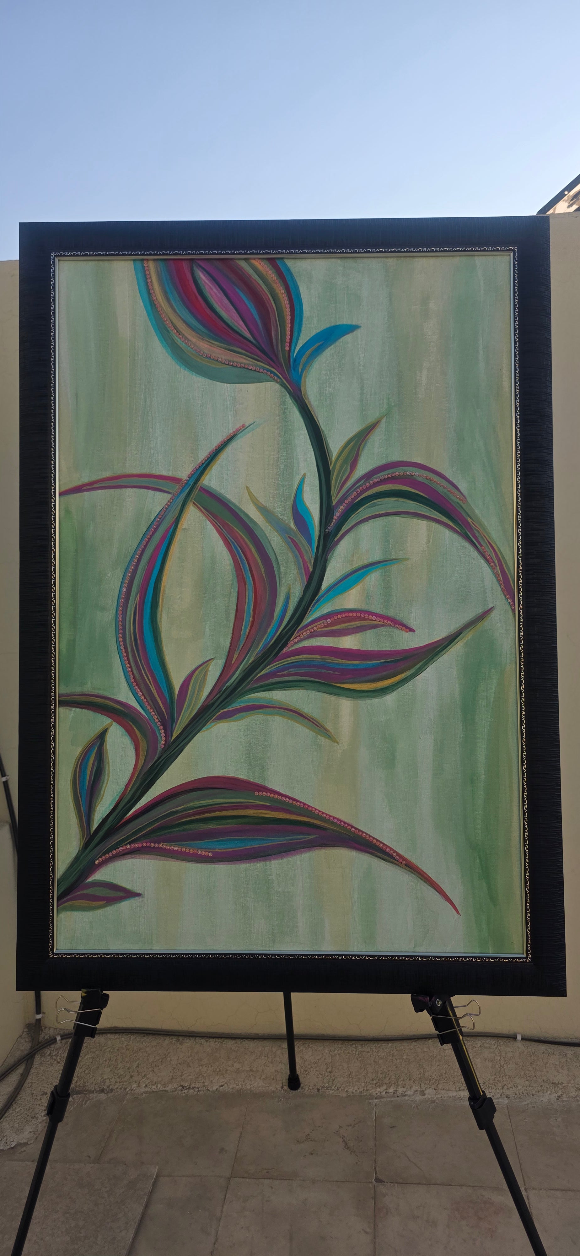 Velvet Dawn – Acrylic Painting on Canvas, (69*99 cm/27*39 in)