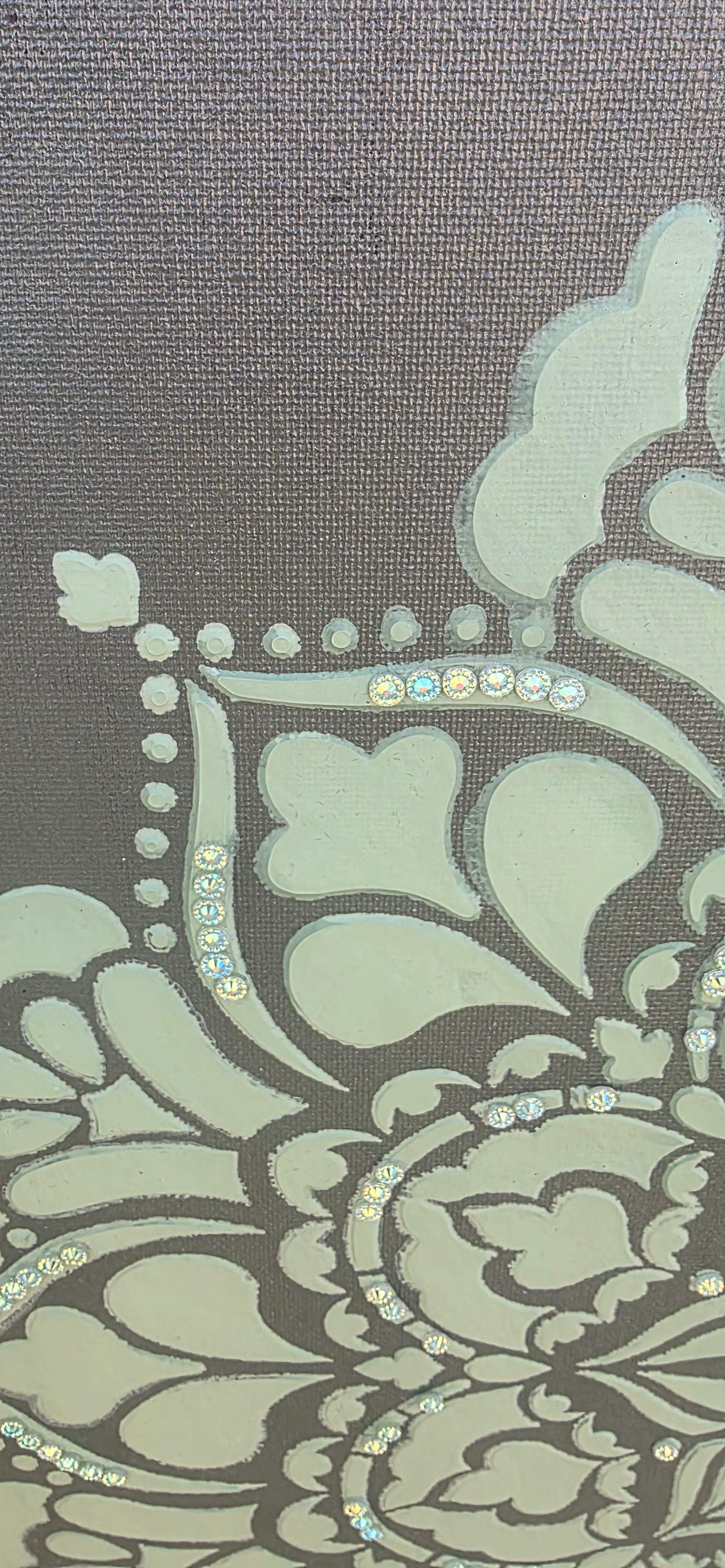 Emerald Mandala Garden – Framed Botanical Mandala Painting, (49*64 cm/19*25 in)