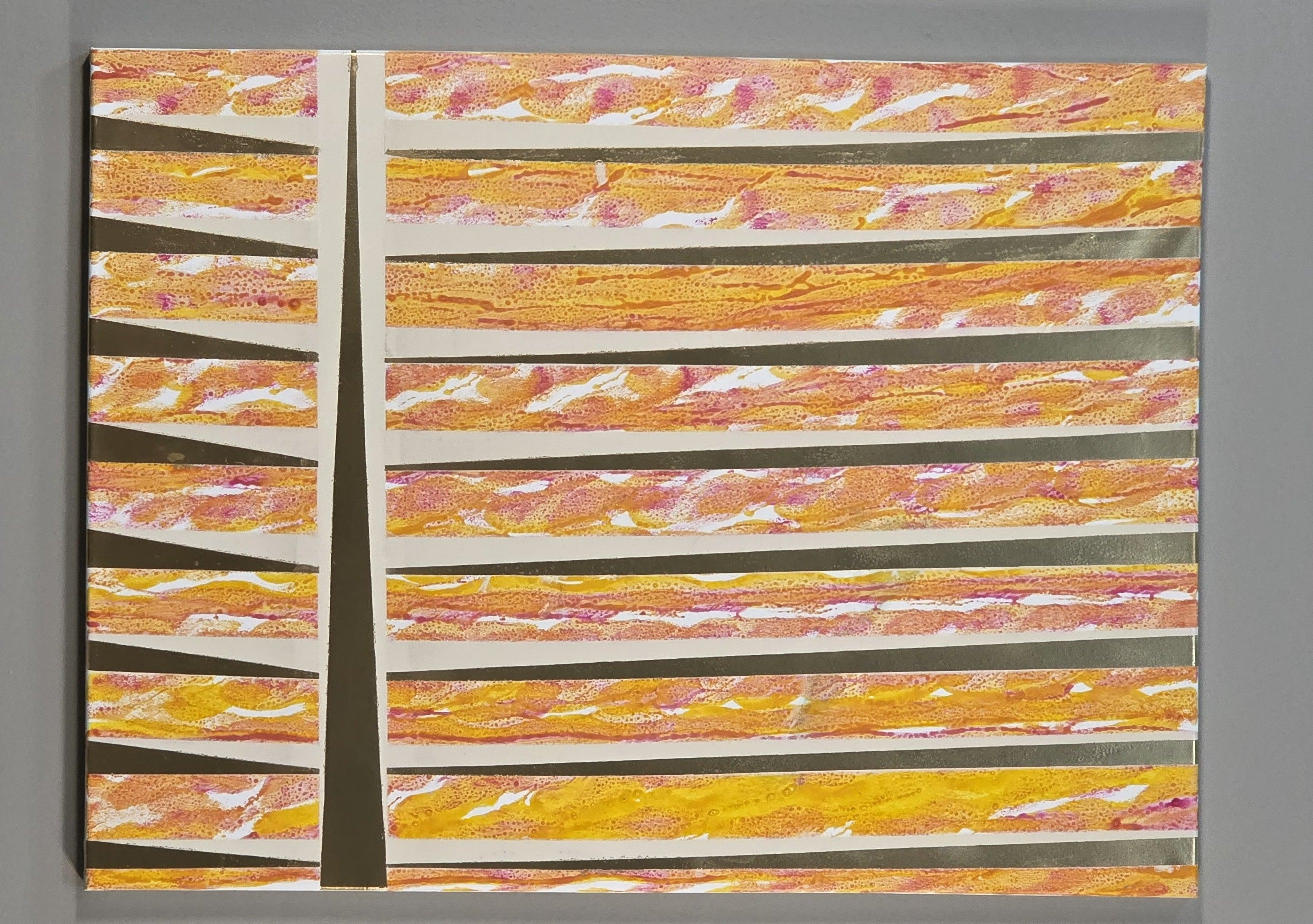 Urban Rhythm – Stripe Abstract Acrylic Painting (60*80 cm/24*31 in)