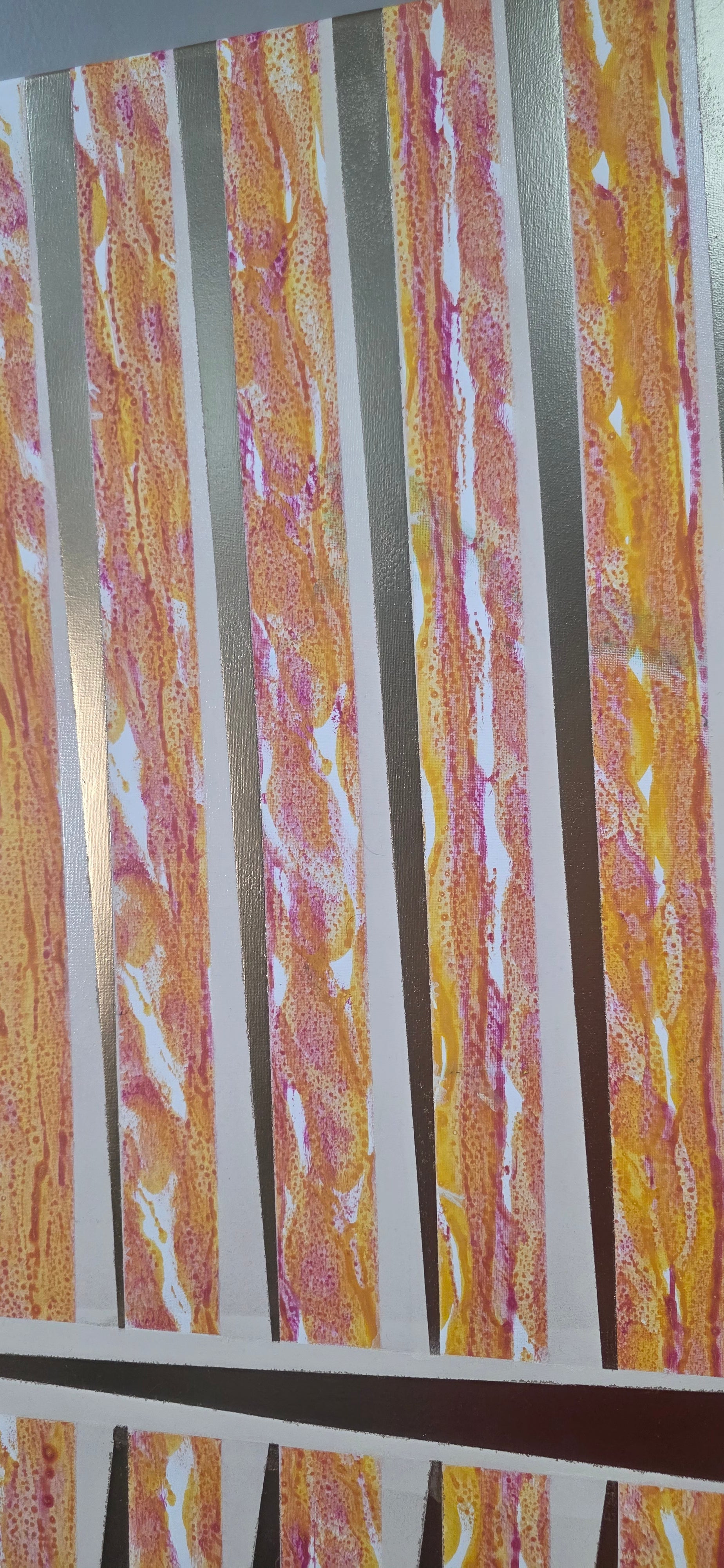 Urban Rhythm – Stripe Abstract Acrylic Painting (60*80 cm/24*31 in)