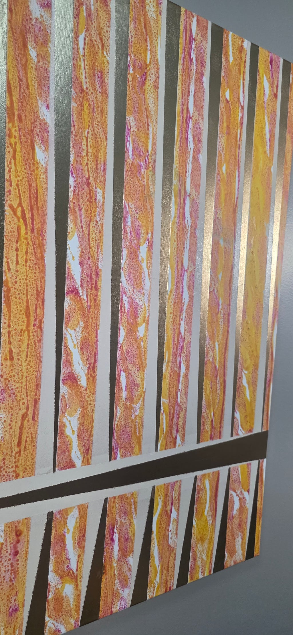 Urban Rhythm – Stripe Abstract Acrylic Painting (60*80 cm/24*31 in)