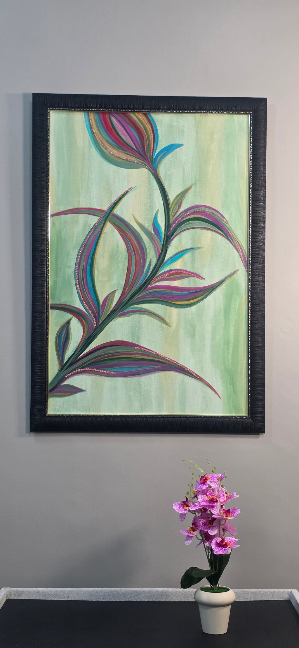 Velvet Dawn – Acrylic Painting on Canvas, (69*99 cm/27*39 in)