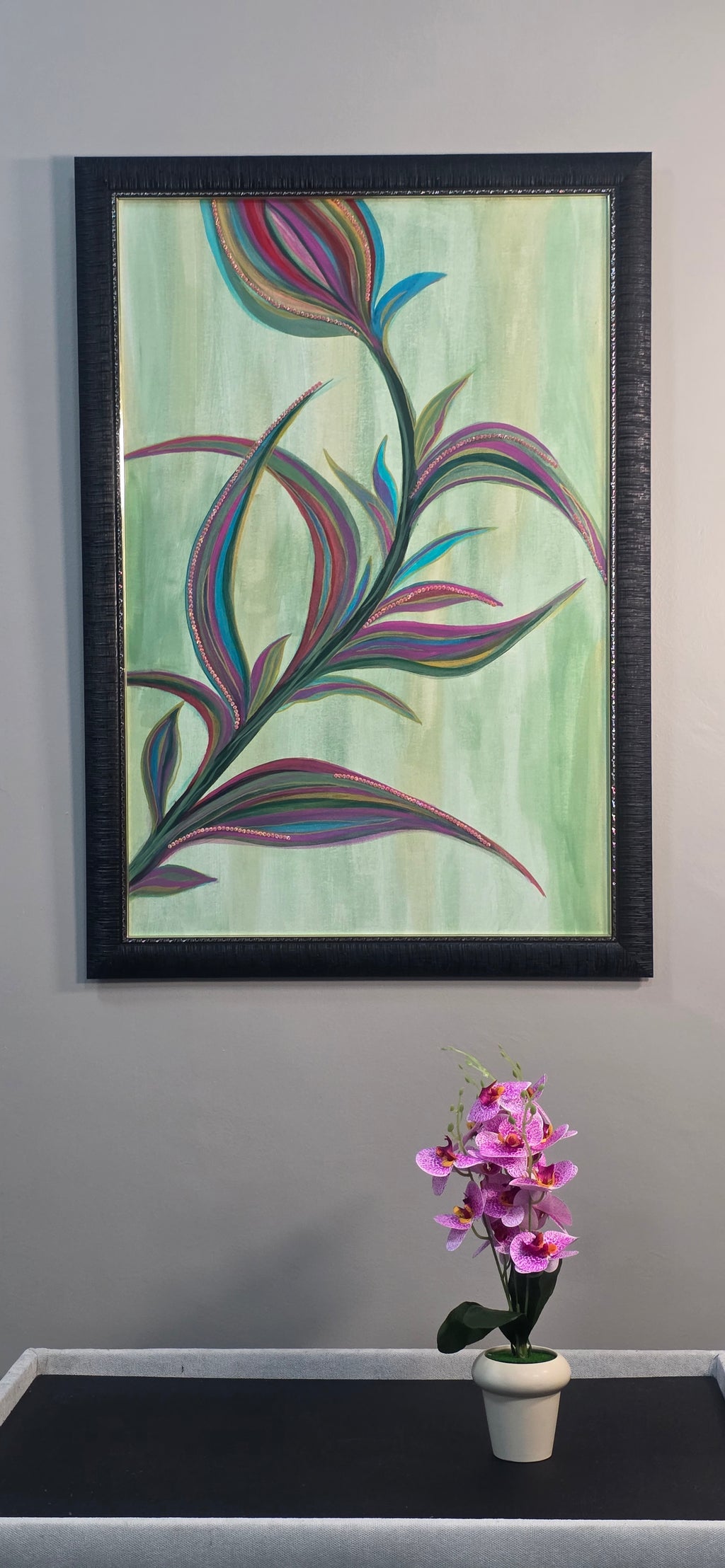 Velvet Dawn – Acrylic Painting on Canvas, (69*99 cm/27*39 in)