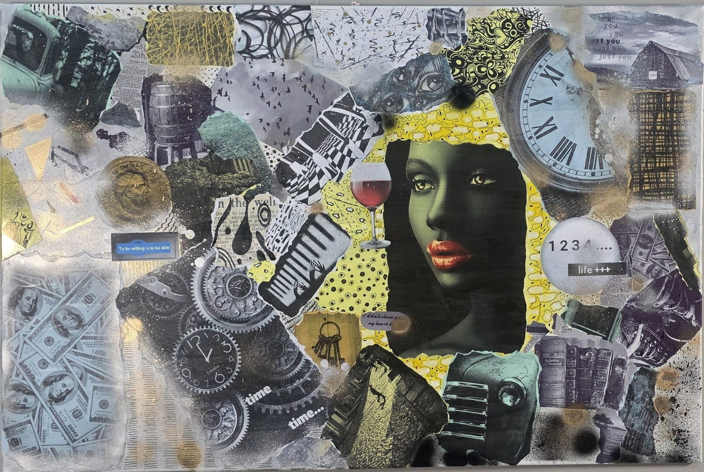 CatArts-mix-media painting