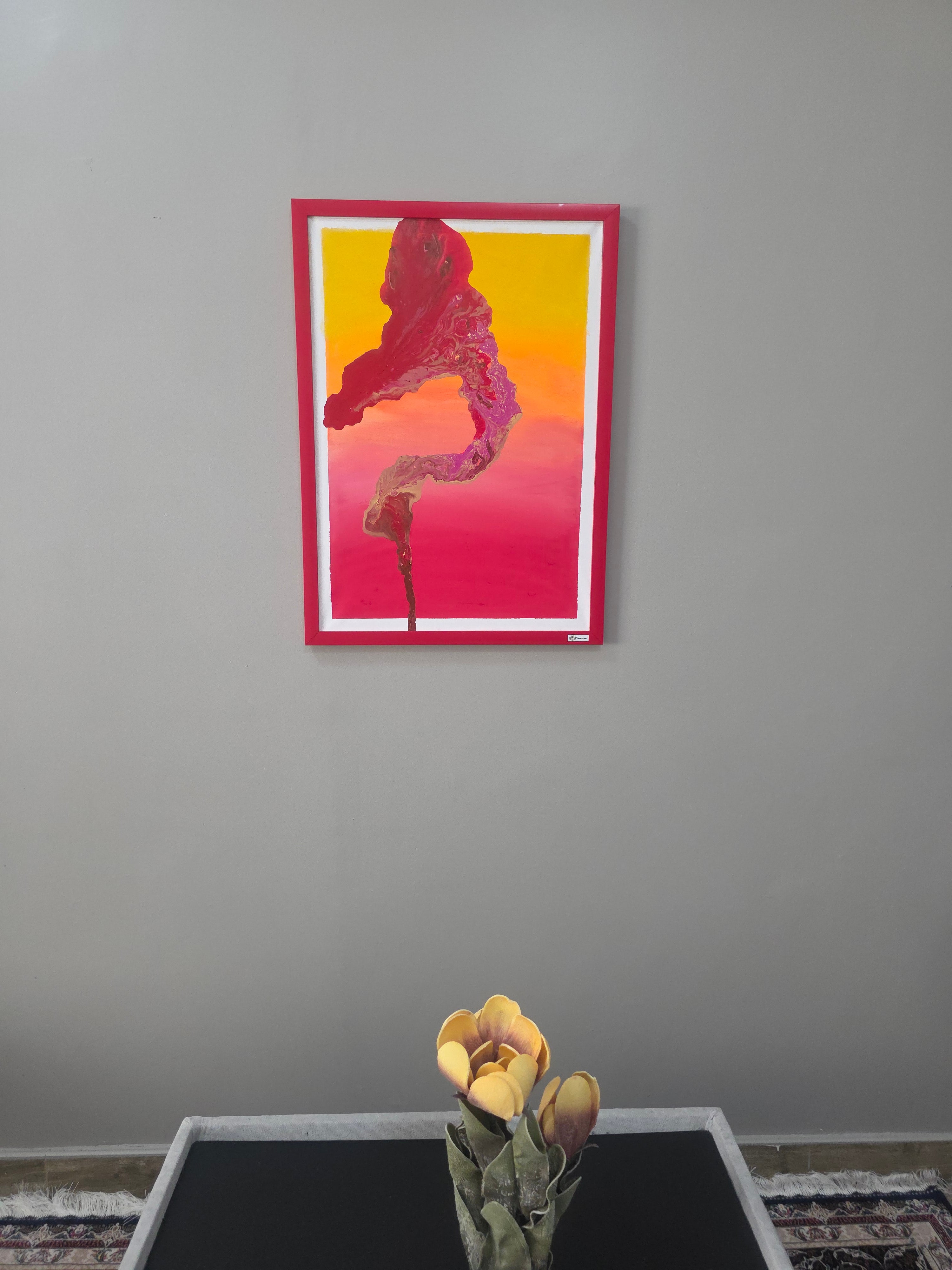 CatArts Sunset Flame - Original abstract painting