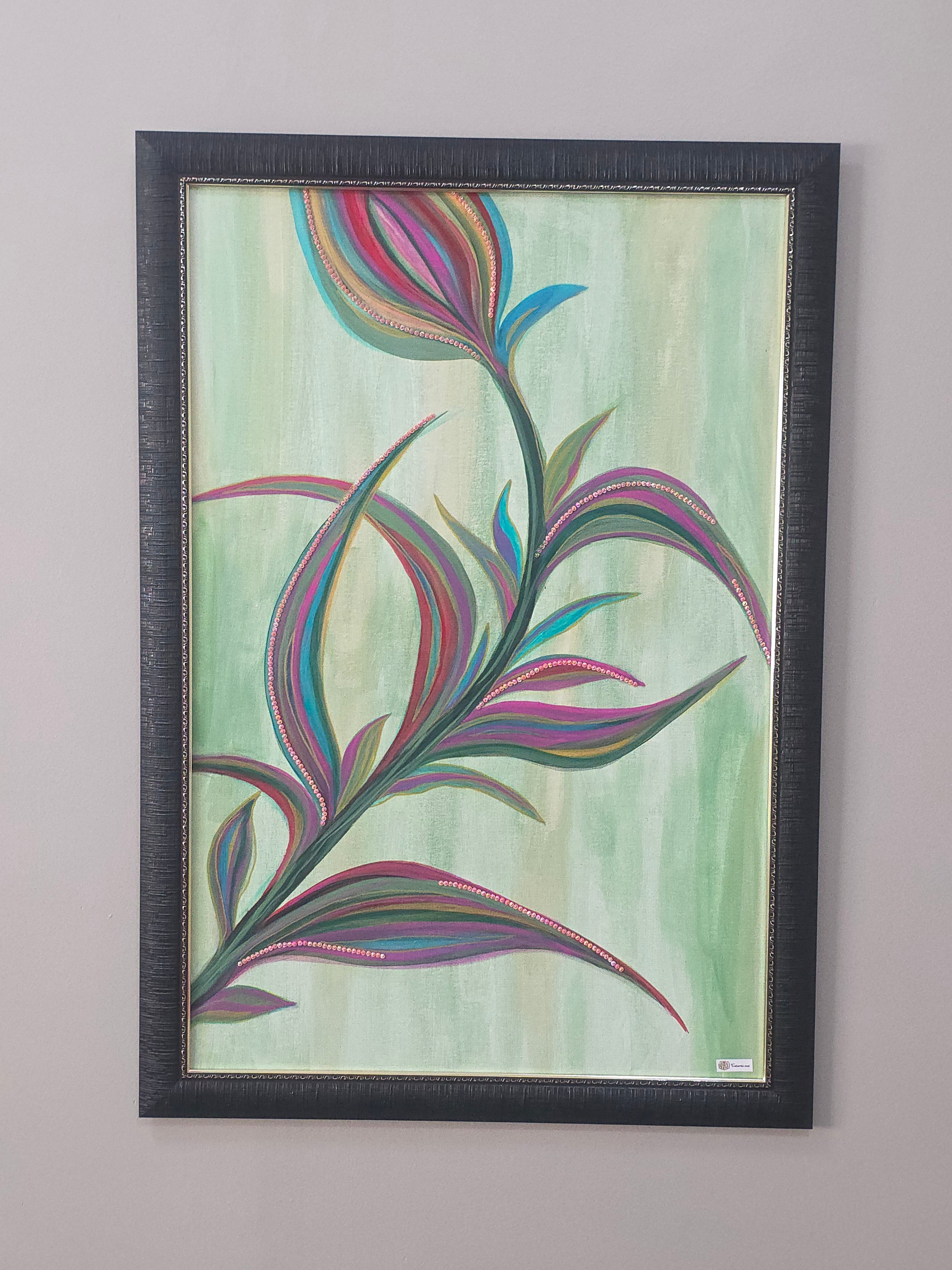 CatArts Velvet Dawn – Acrylic Painting on Canvas