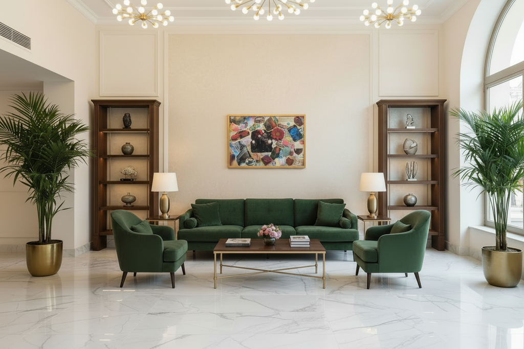 CatArts mix media painting on hotel lobby