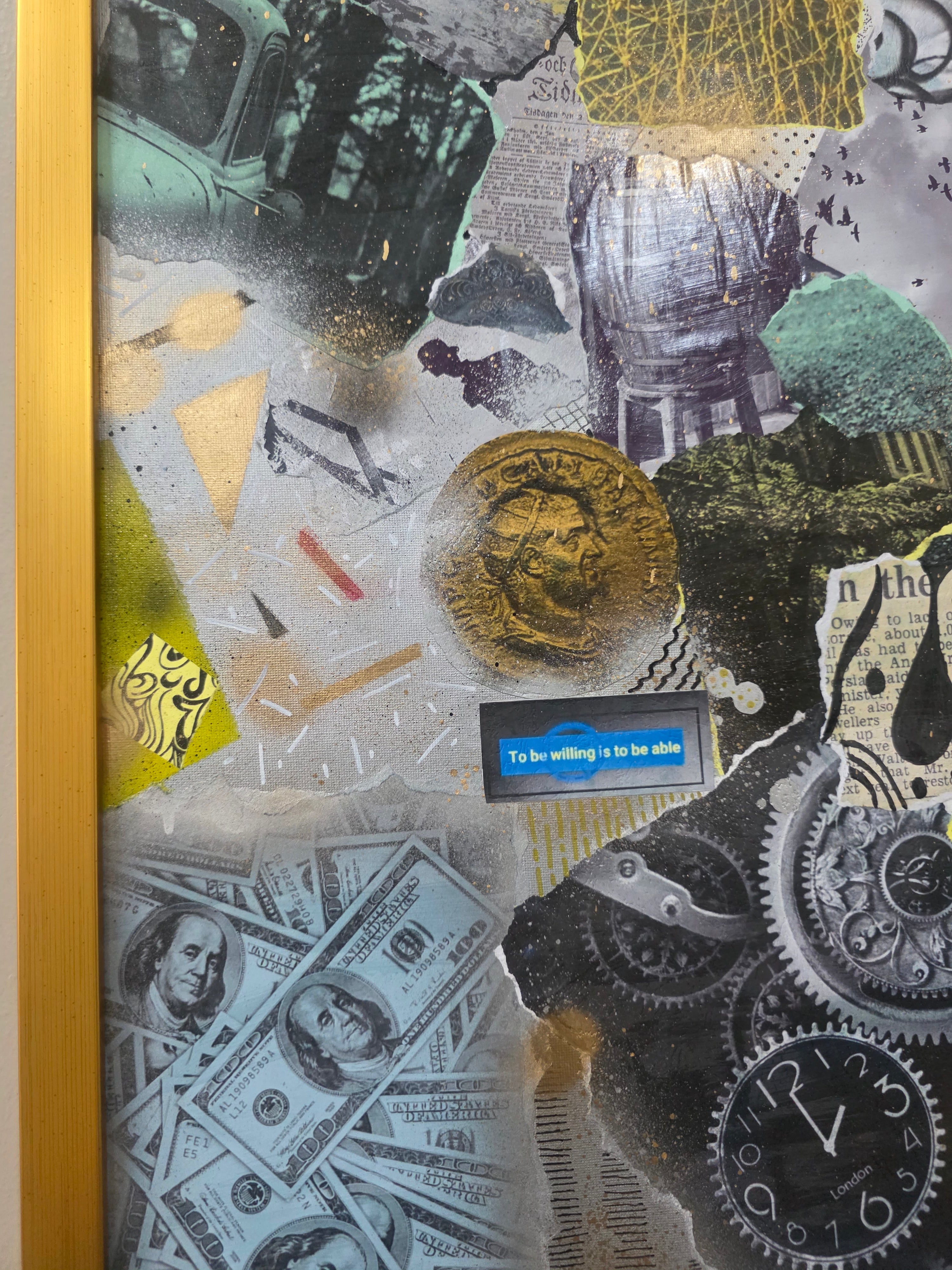 CatArts Her Time, Her Story - modern mixed-media (60*90 cm/24*35 in)