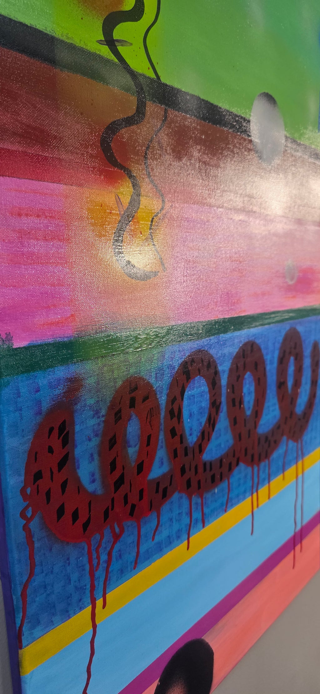 Rhythms of Colors - Musical abstract painting, (80*100 cm/31*39 in)