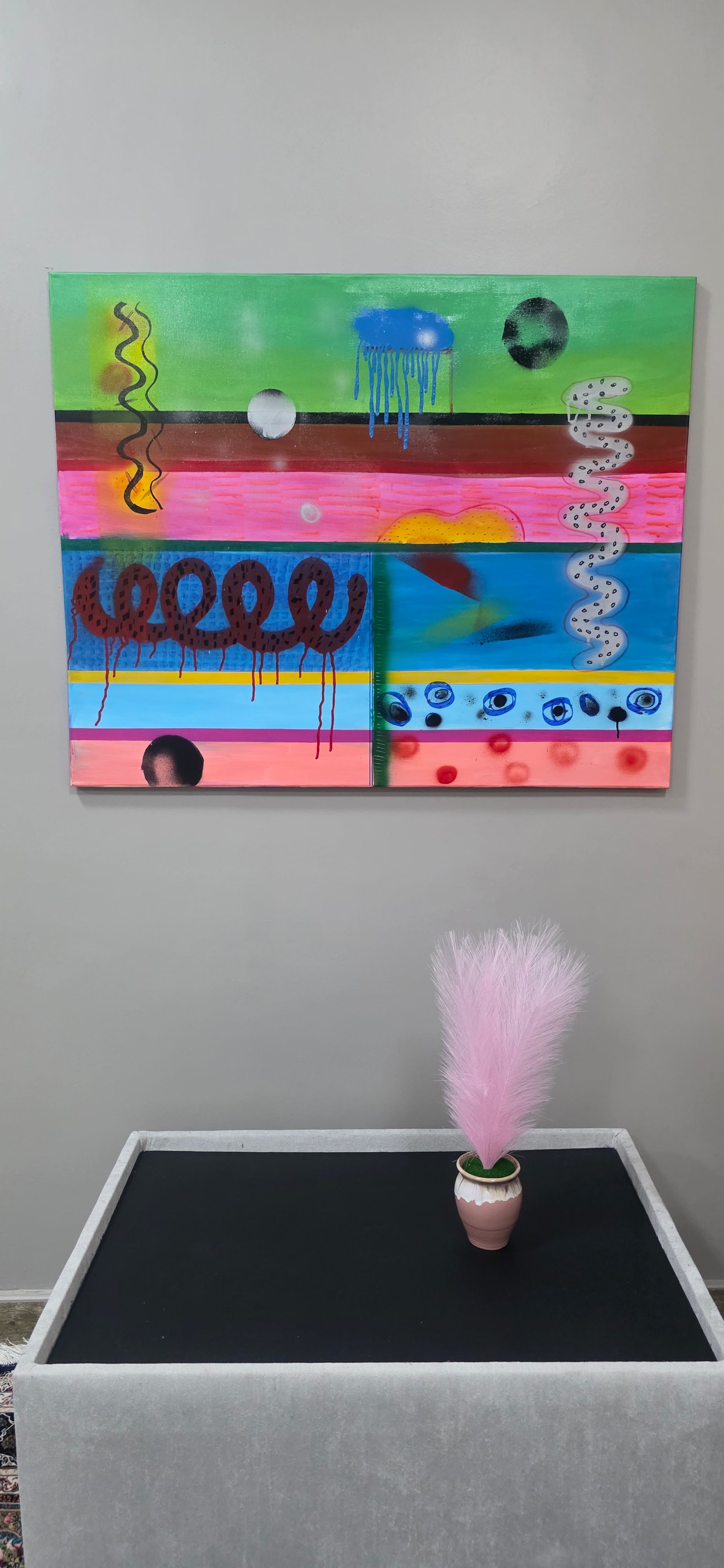 Rhythms of Colors - Musical abstract painting, (80*100 cm/31*39 in)