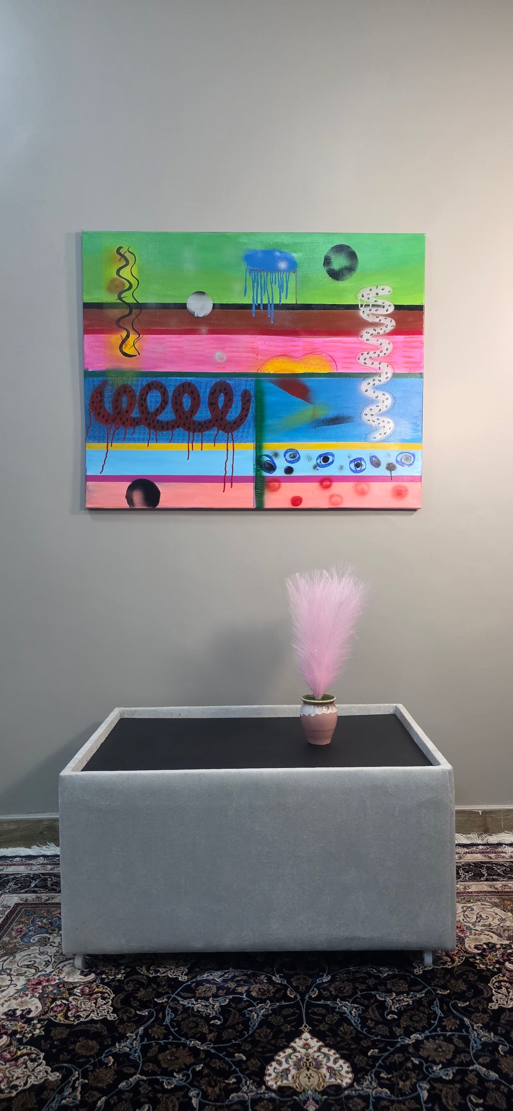 Rhythms of Colors - Musical abstract painting, (80*100 cm/31*39 in)