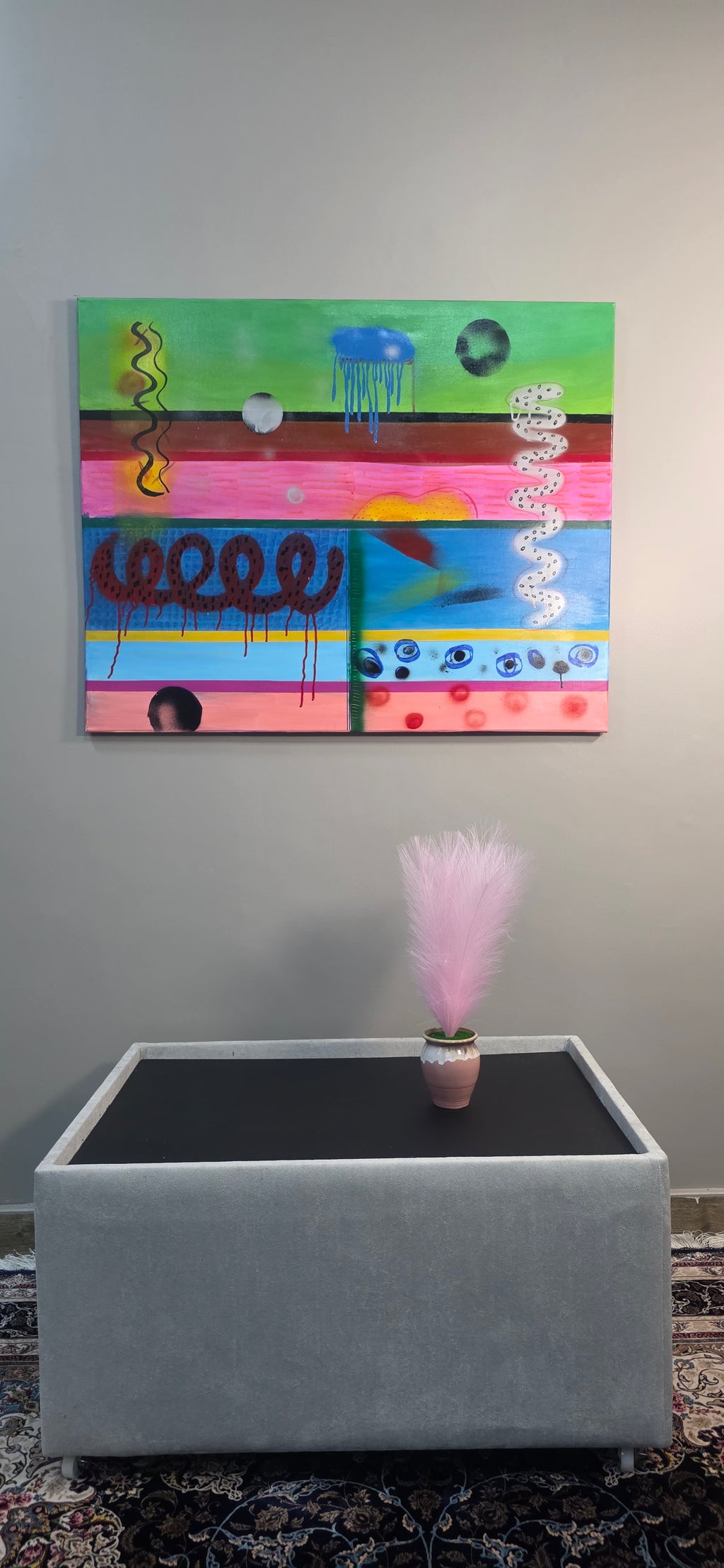 Rhythms of Colors - Musical abstract painting, (80*100 cm/31*39 in)