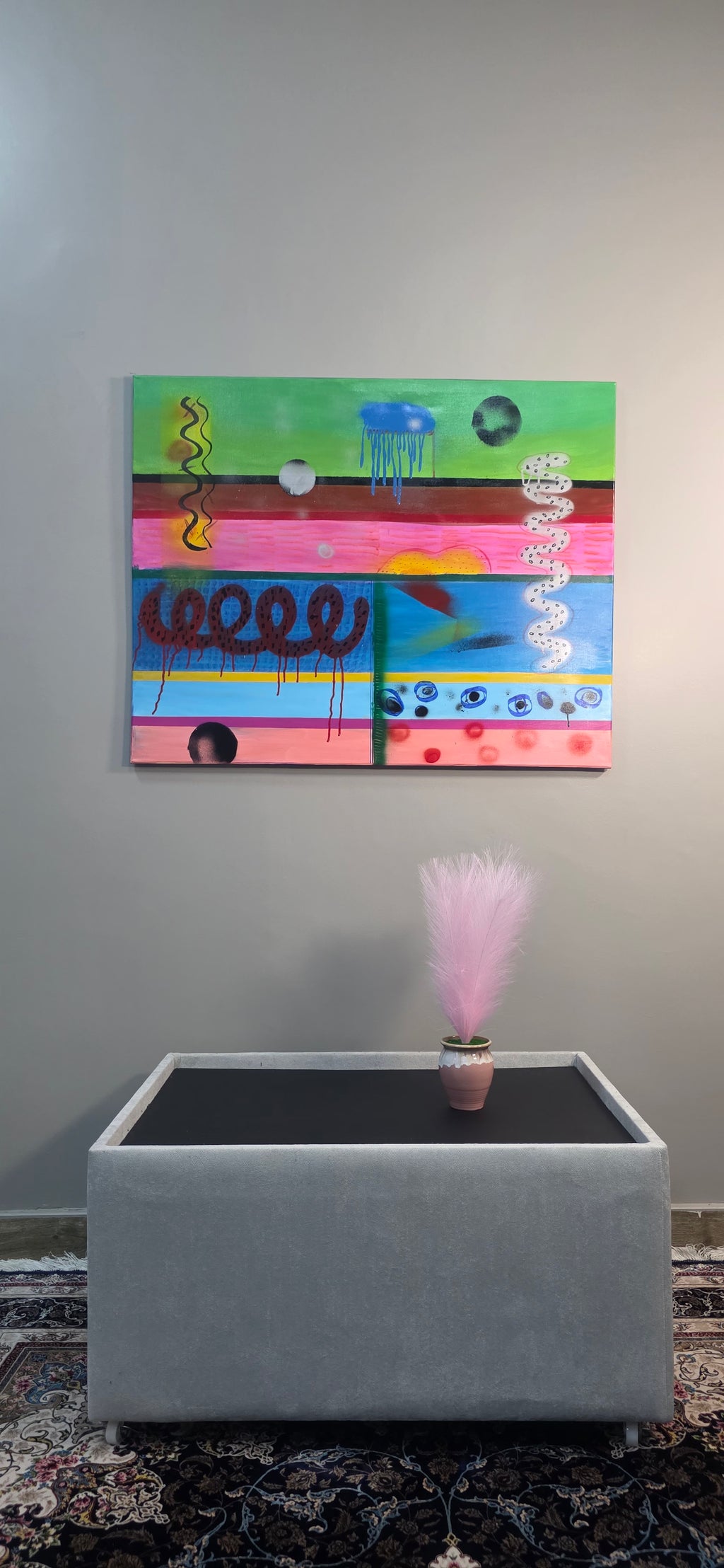 Rhythms of Colors - Musical abstract painting, (80*100 cm/31*39 in)