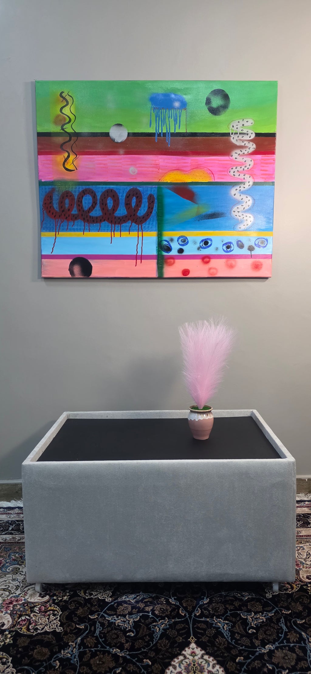 Rhythms of Colors - Musical abstract painting, (80*100 cm/31*39 in)