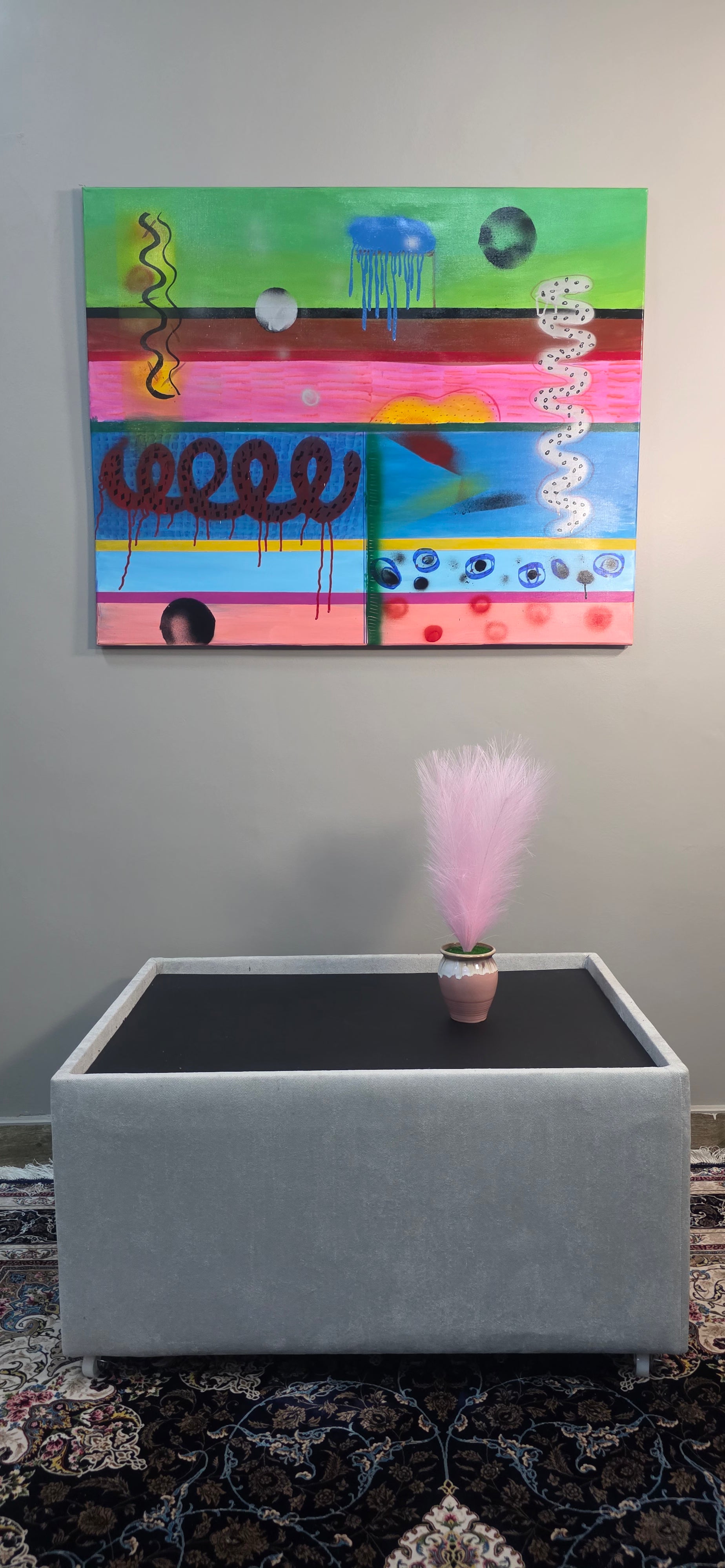 Rhythms of Colors - Musical abstract painting, (80*100 cm/31*39 in)