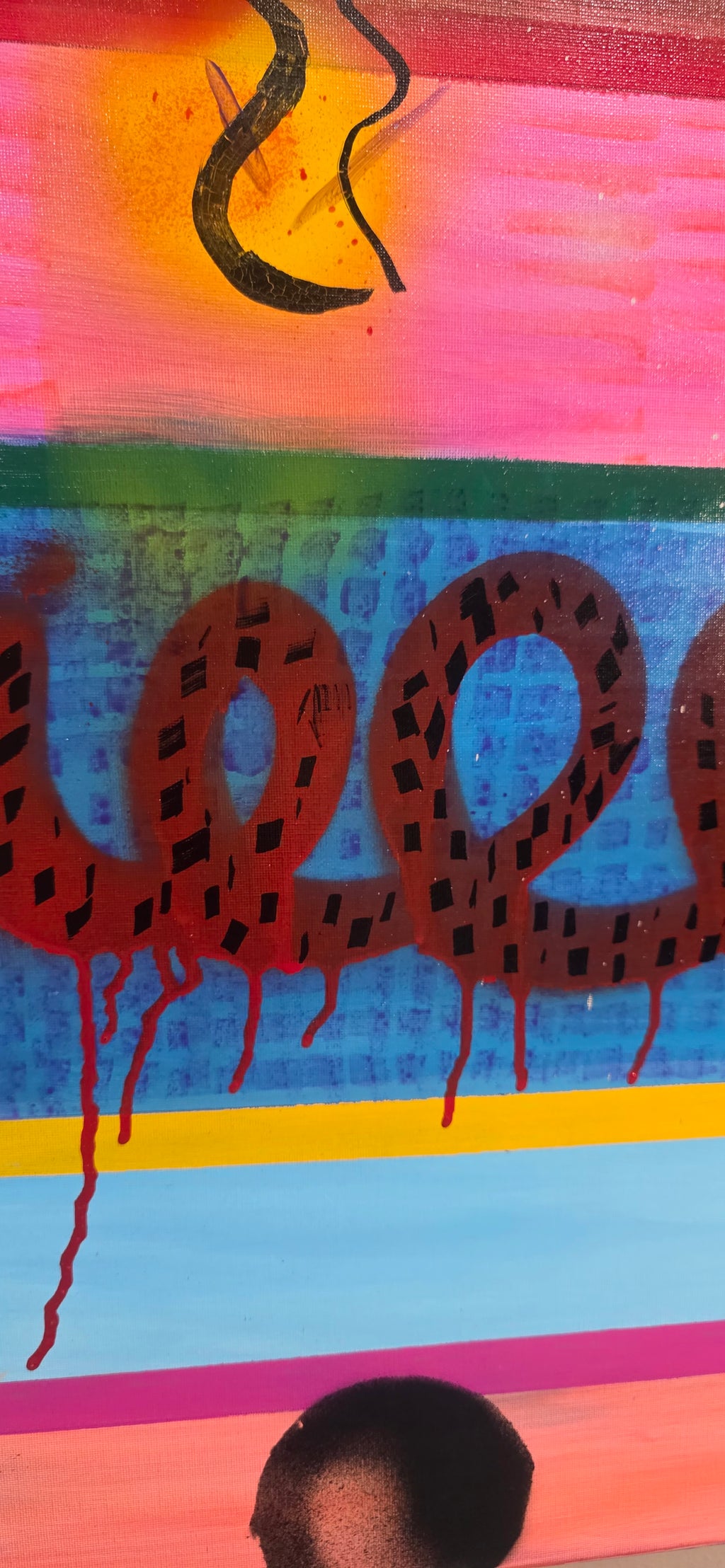 Rhythms of Colors - Musical abstract painting, (80*100 cm/31*39 in)