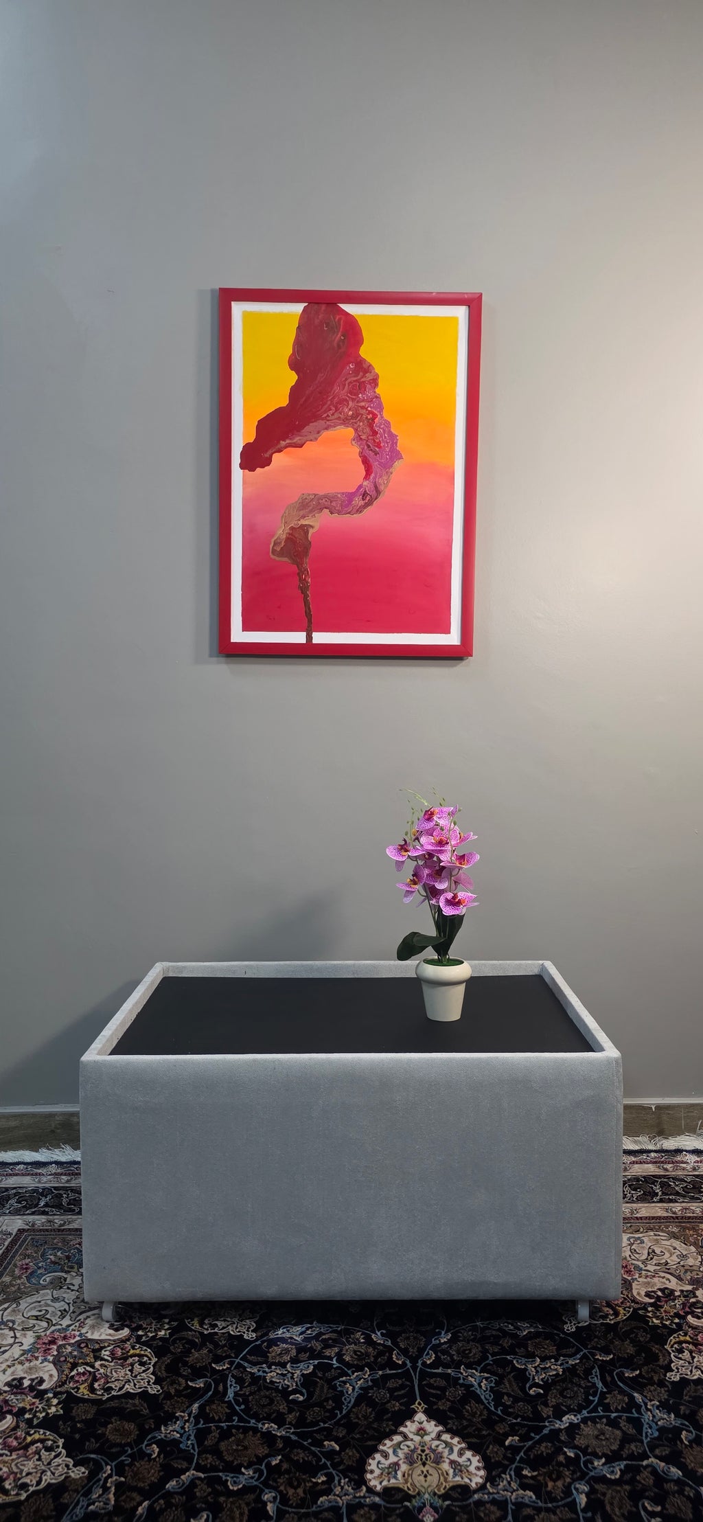 Sunset Flame - Original abstract painting, (54*74 cm/21*29 in)