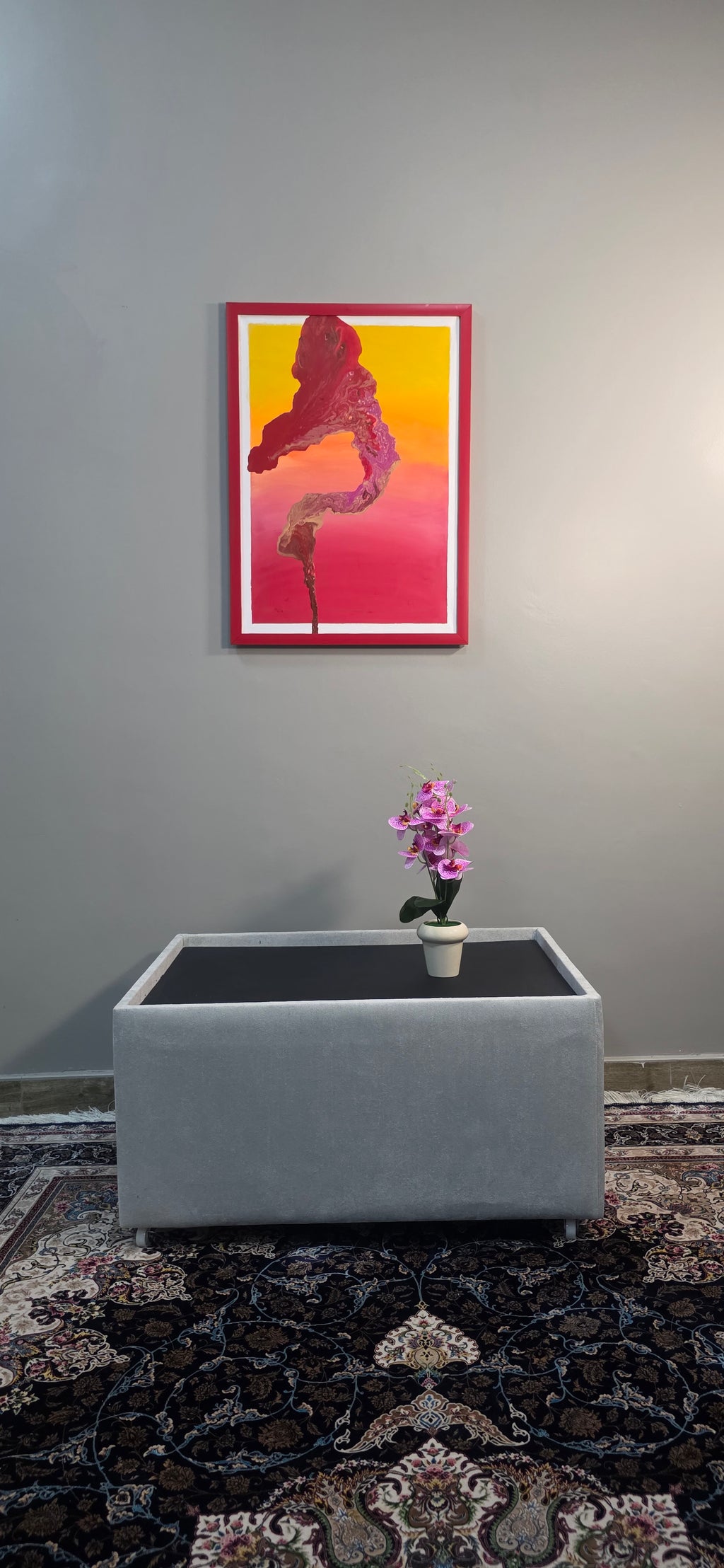 Sunset Flame - Original abstract painting, (54*74 cm/21*29 in)