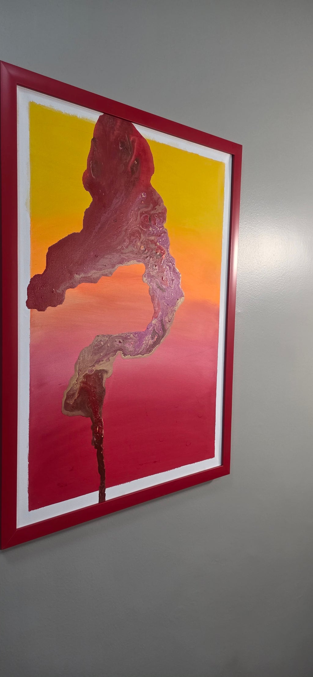 Sunset Flame - Original abstract painting, (54*74 cm/21*29 in)