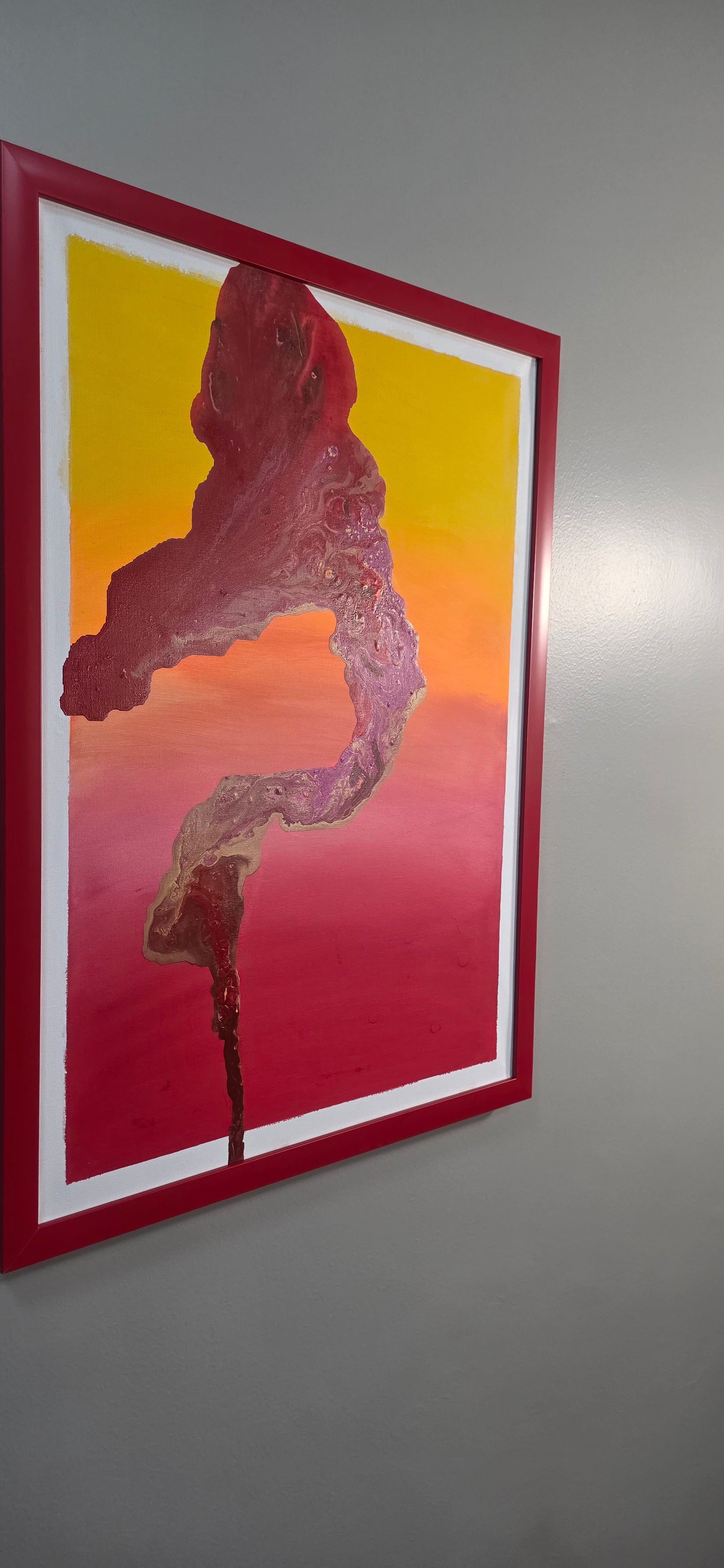 Sunset Flame - Original abstract painting, (54*74 cm/21*29 in)